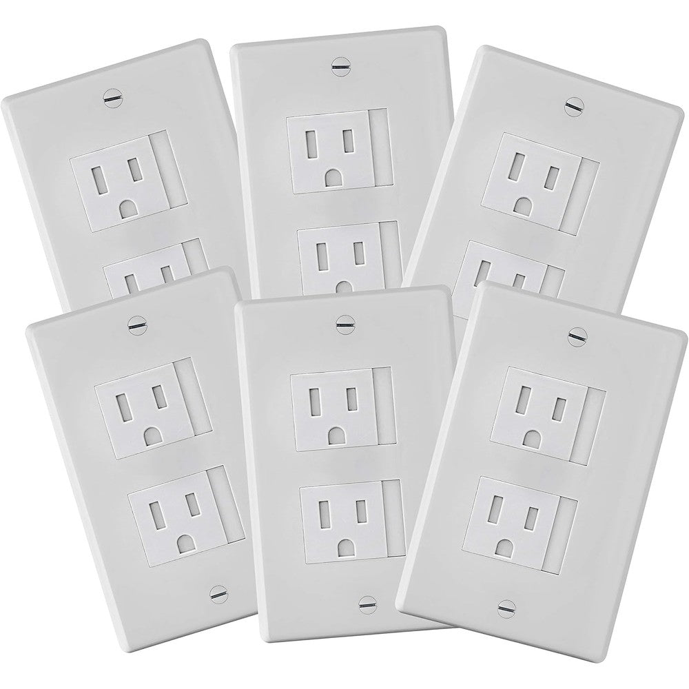 Safety Innovations self-closing Decora outlet covers set of 6 in white