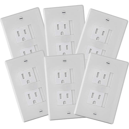 Safety Innovations self-closing Decora outlet covers set of 6 in white