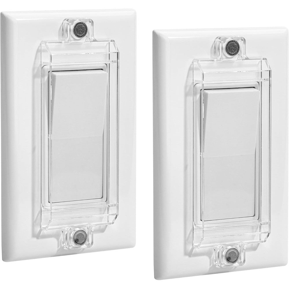 Bates Choice magnetic light switch guard front view for child safety