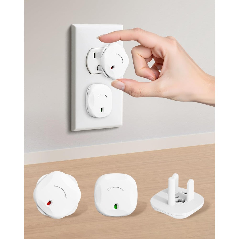 Cheeglu baby proofing outlet covers 40 pack front view.