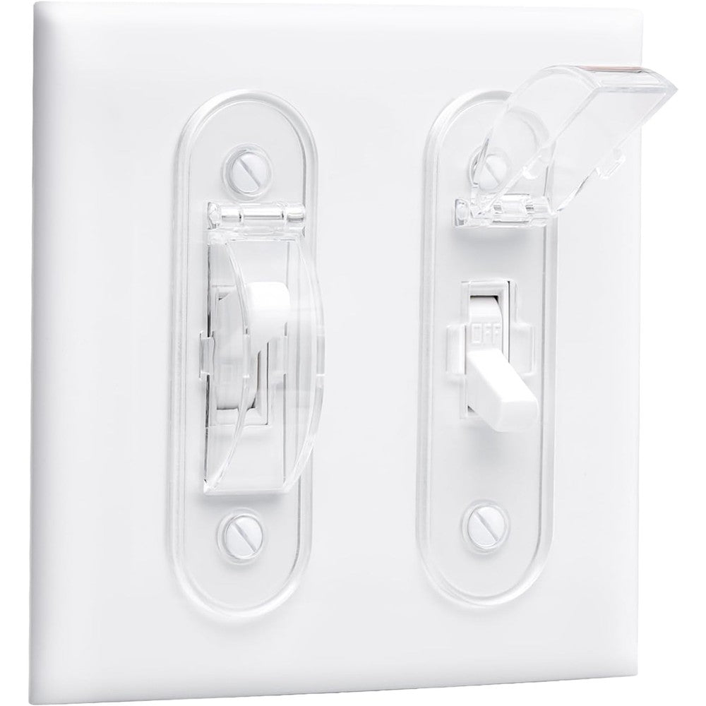 Clymene toggle style wall switch guard front view
