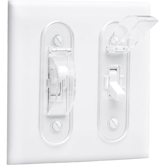 Clymene toggle style wall switch guard front view