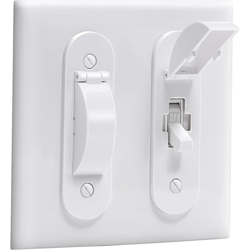 Clymene wall switch guard front view for toggle light switch
