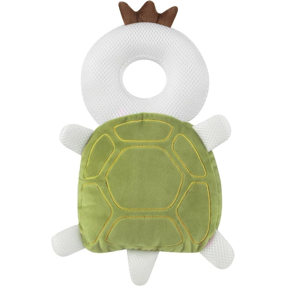 PandaEar green baby head protection backpack front view