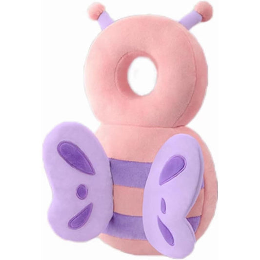 PandaEar pink baby head protection backpack front view