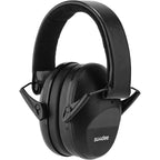 Kimitimi kids noise reduction ear muffs black front view