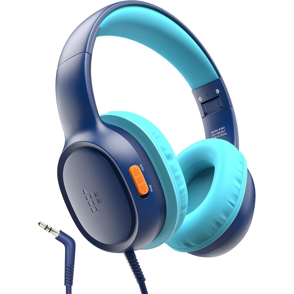 Tronsmart KH01 blue kids headphones front view