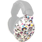 ZIPZ magnetic shells front view on toddler noise cancelling earmuffs