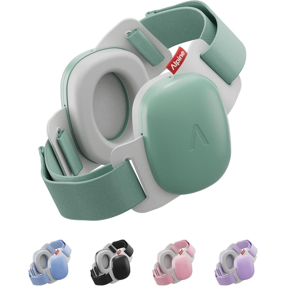 Alpine Muffy Baby Comfort green earmuffs front view