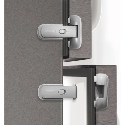 Heart of Tafiti fridge lock for kids in grey front view
