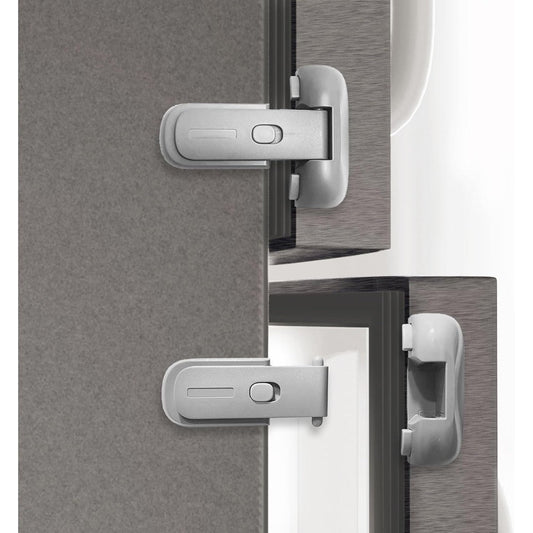 Heart of Tafiti fridge lock for kids in grey front view