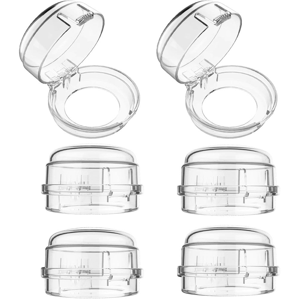 Generic clear stove knob safety covers front view