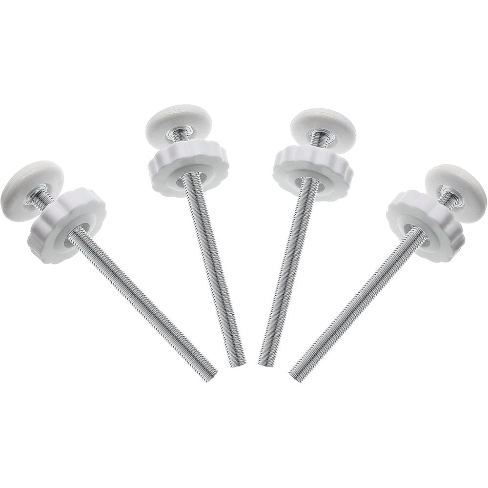 Pafowo universal baby gate threaded spindle rod four piece set front view showing white silicone pads.