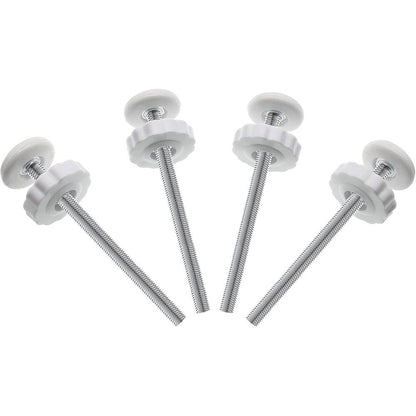 Pafowo universal baby gate threaded spindle rod four piece set front view showing white silicone pads.