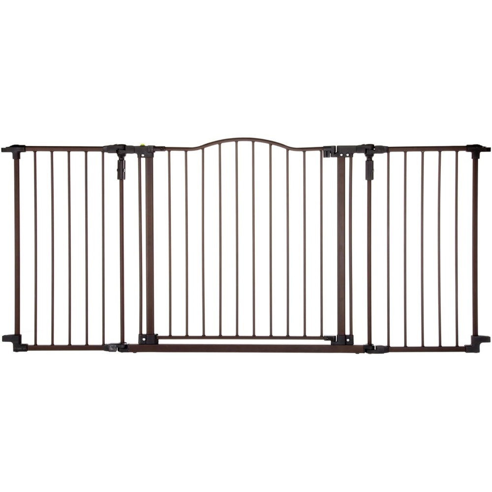 Toddleroo by North States extra wide safety gate front view in home setting