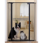 No Pawblems extra tall pet gate front view installed in a modern home hallway