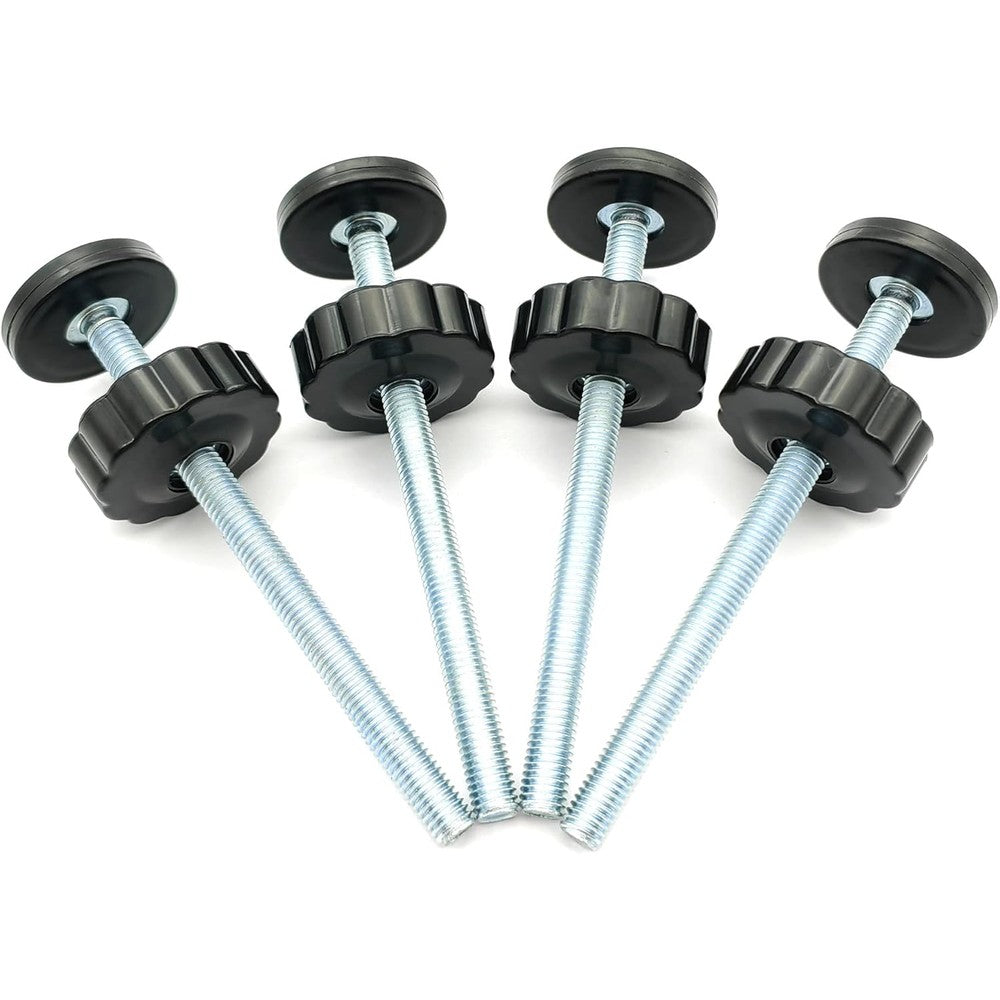 Vmaisi 4 Pack 8MM Baby Gate Threaded Spindle Rod front view hardware parts