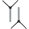 COMOMY pet gate stair banister adapter Y-spindle rods front view showing pressure mount design