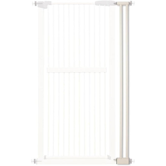 Lumizone extra tall cat gate extension kit cream front view pressure mounted setup