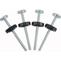 PAFOWO universal baby gate threaded spindle rod front view showing four black replacement bolts