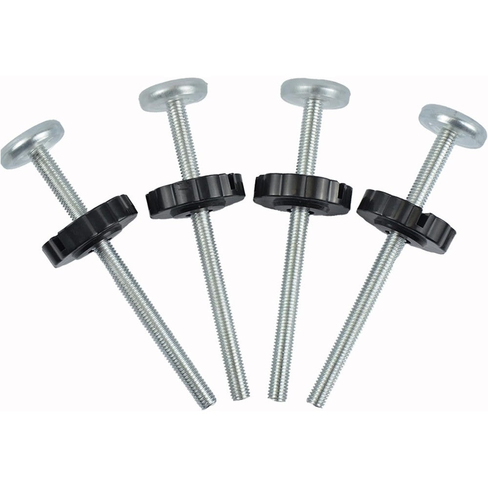 PAFOWO universal baby gate threaded spindle rod front view showing four black replacement bolts