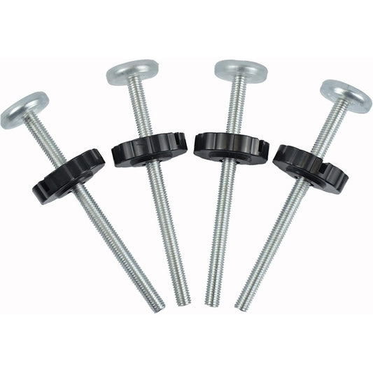 PAFOWO universal baby gate threaded spindle rod front view showing four black replacement bolts