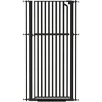 Senneny 63 inch extra tall cat gate front view installed in a doorway.