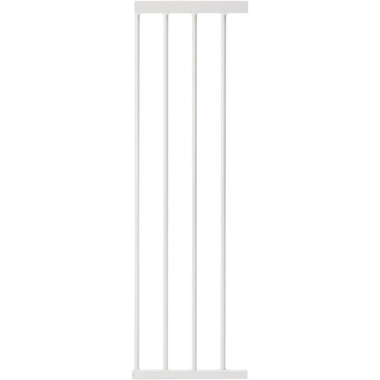 Toddleroo by North States tall bright choice safety gate eleven inch extension front view showcasing durable white steel frame