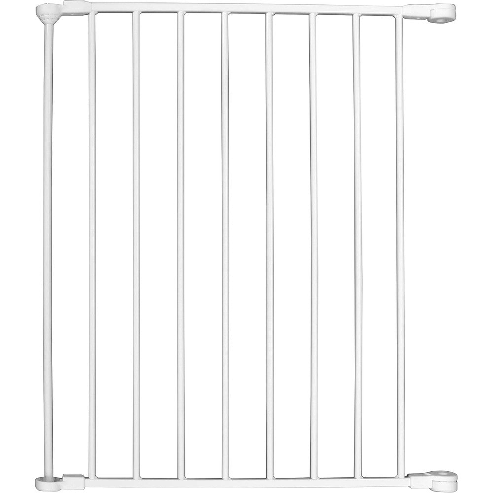 Qdos Construct-A-SafeGate Long Extension front view white metal childproofing panel.
