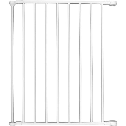Qdos Construct-A-SafeGate Long Extension front view white metal childproofing panel.