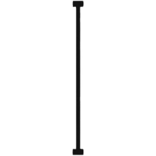 Amibud 41 Inches Black Gate Extension front view showcasing the durable stainless steel bars and pressure mount attachment points.