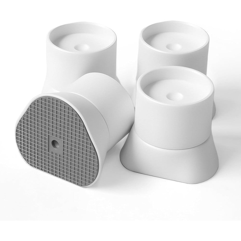 Babelio Mumeasy baby gate wall protector extender front view showing white plastic and rubber backing.