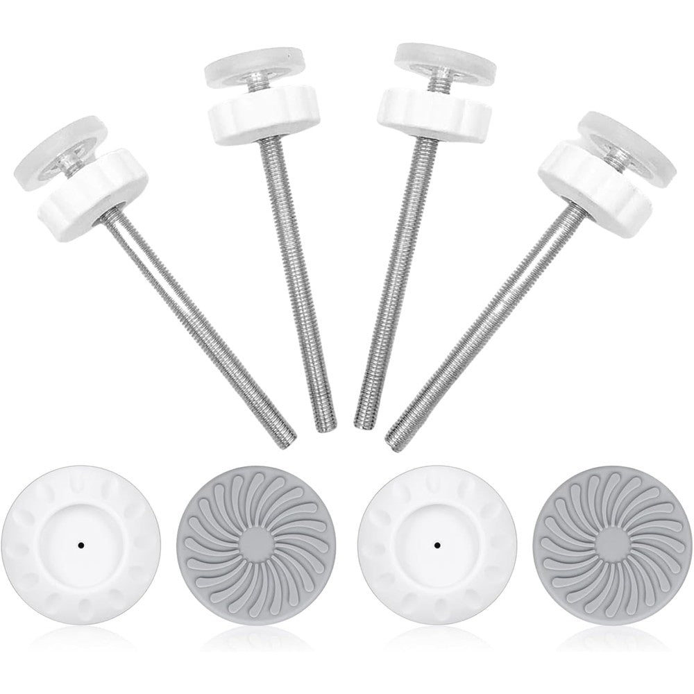 Vmaisi baby gate extender four pack front view showing premium threaded spindle rods.