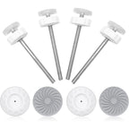 Vmaisi baby gate extender four pack front view showing premium threaded spindle rods.
