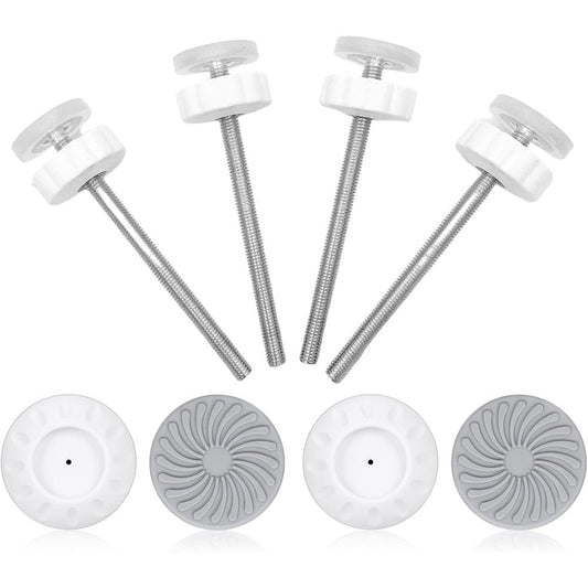 Vmaisi baby gate extender four pack front view showing premium threaded spindle rods.