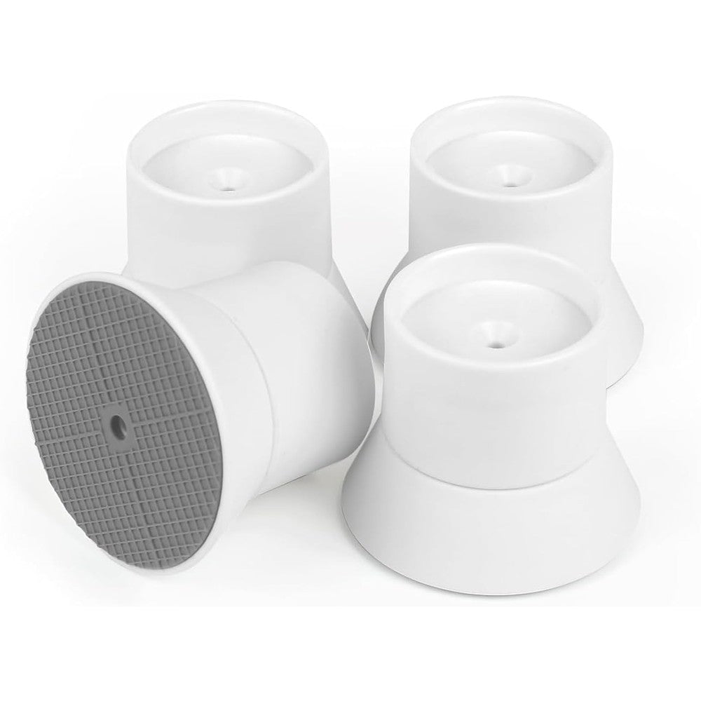 Babelio Mumeasy baby gate wall protector extender 4 pack front view showcasing durable white plastic design.