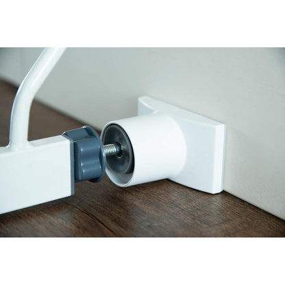 Wall Nanny baby gate extension guard front view showcasing the four inch extension design for home safety gates.