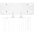 Lumizone Pet Gate Height Extension Kit front view attached to white safety gate.
