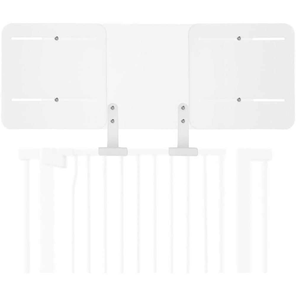 Lumizone Pet Gate Height Extension Kit front view attached to white safety gate.