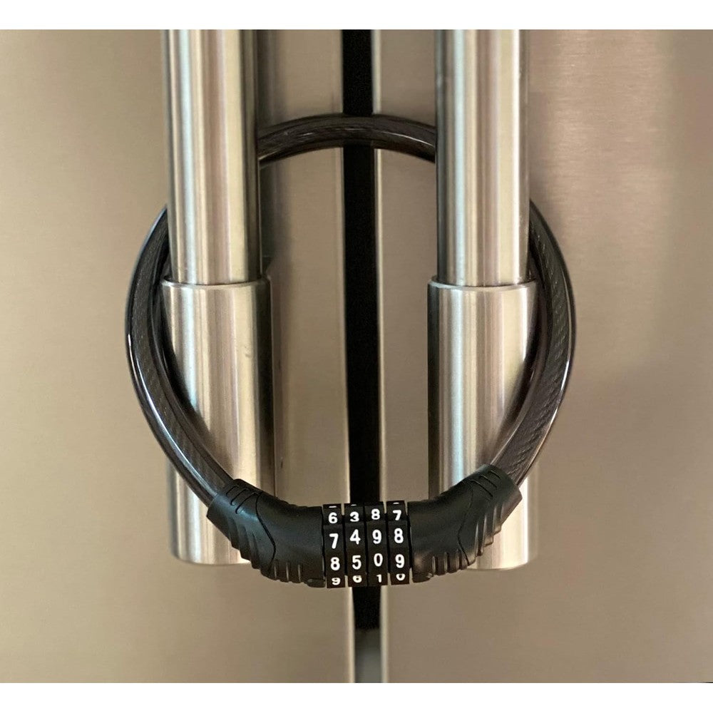 Urban August 4-digit refrigerator cable lock front view