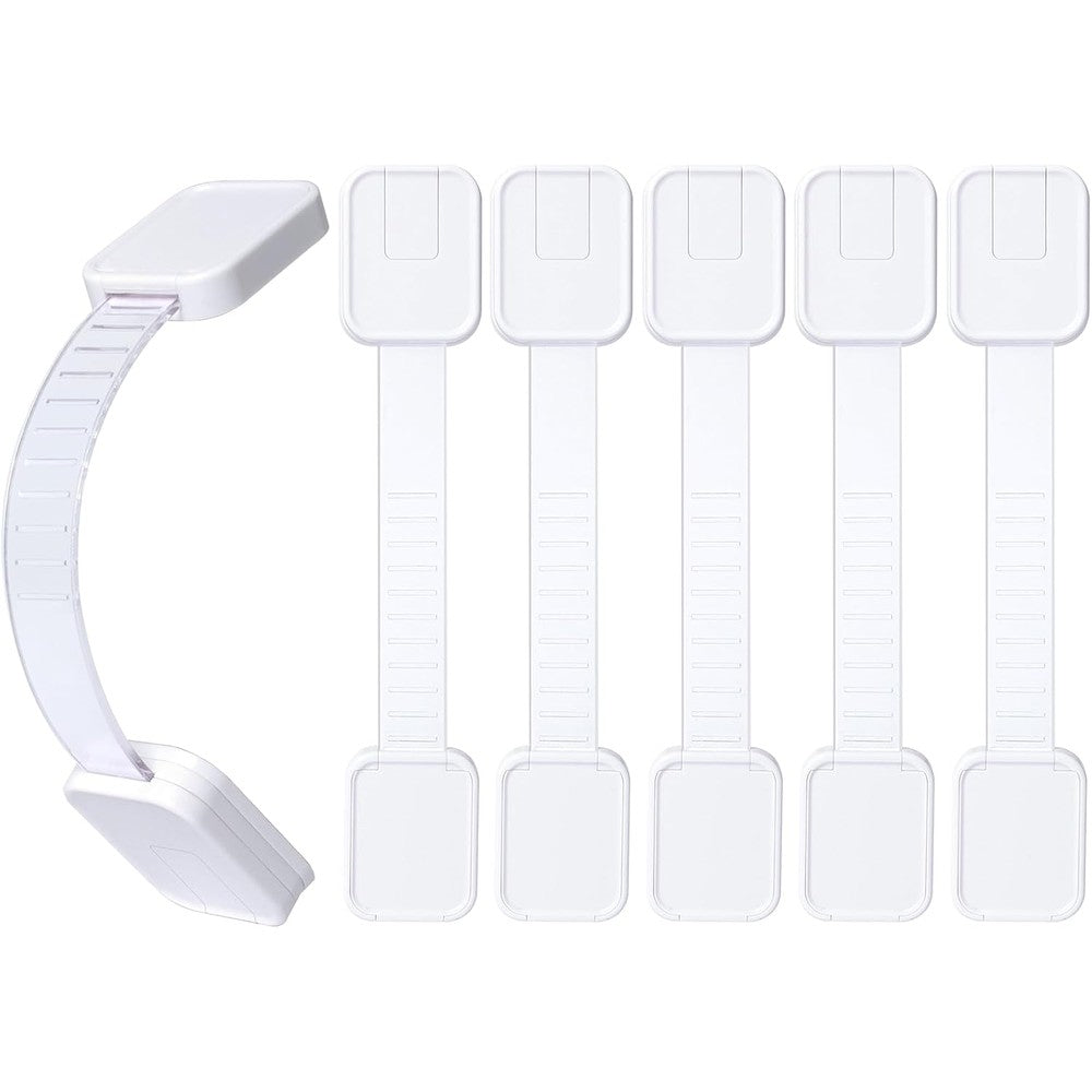 Hoenart 6 Pack baby proofing strap locks front view