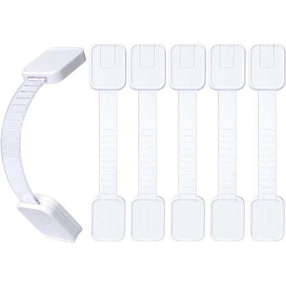 Hoenart 6 Pack baby proofing strap locks front view