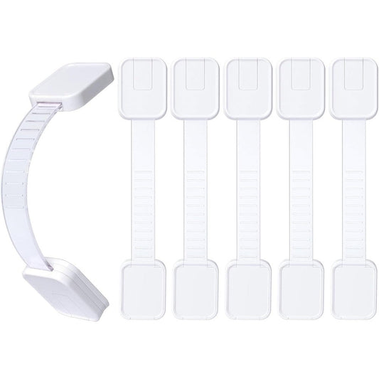 Hoenart 6 Pack baby proofing strap locks front view