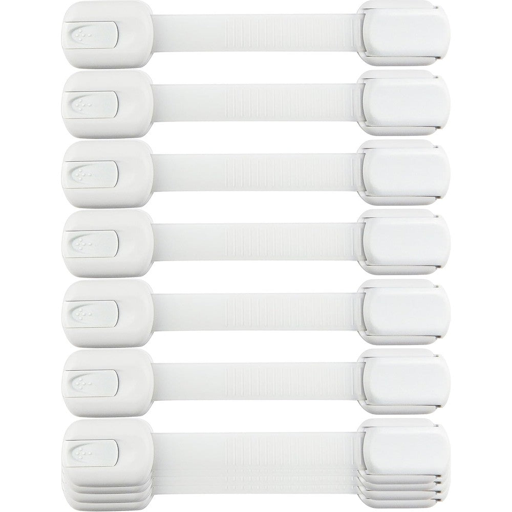 Wappa child safety strap locks 10 pack white adhesive latches