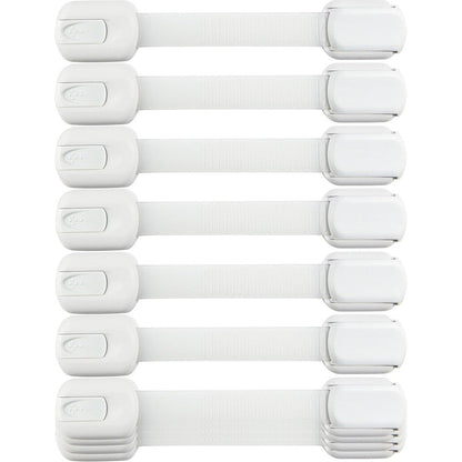 Wappa child safety strap locks 10 pack white adhesive latches