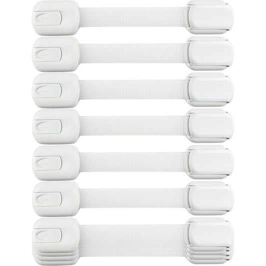 Wappa child safety strap locks 10 pack white adhesive latches