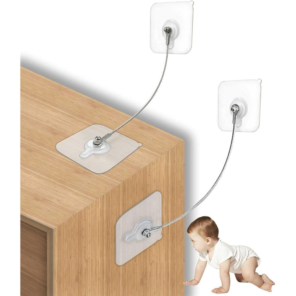 Xicveiuz 10 Pack adhesive furniture anchors kit front view