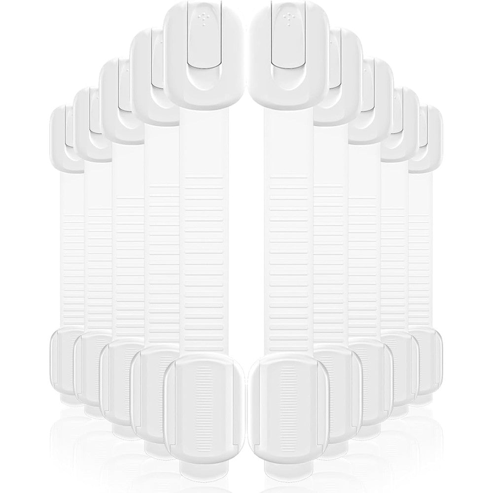 Roocickee 10 pack baby safety cabinet locks with adjustable straps