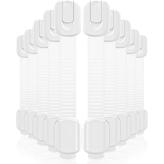 Roocickee 10 pack baby safety cabinet locks with adjustable straps