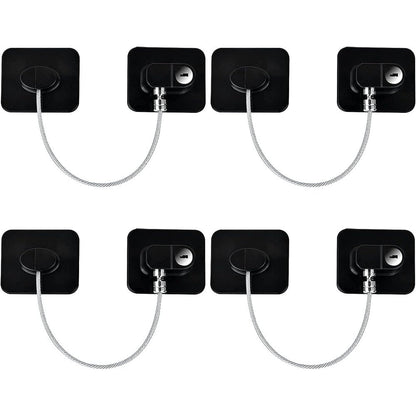 Yeya upgraded refrigerator locks 4 pack with keys front view